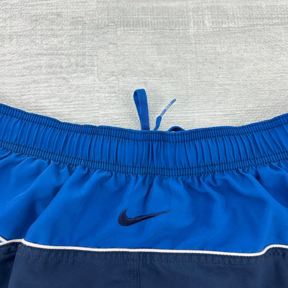 Vintage Y2K Nike Swim Trunks Size Large Navy Blue Bathing Suit Swim‎ Shorts